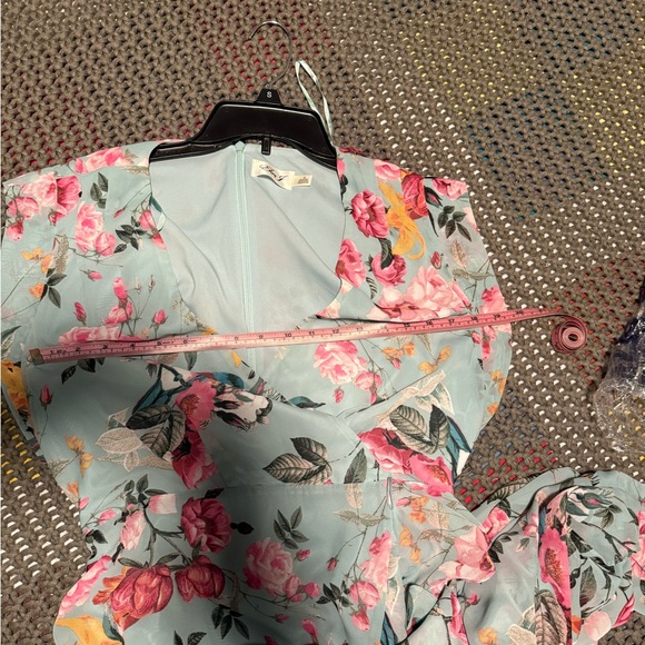 Eliza J Floral Faux Wrap Maxi Dress Sz 12 - Picture 12 of 16